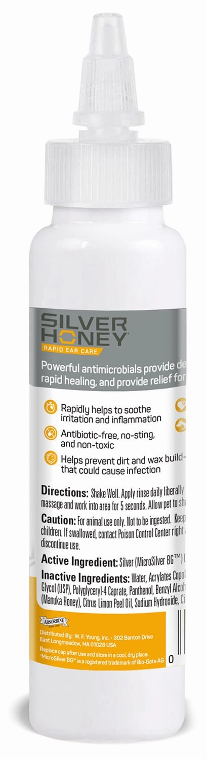 Silver Honey Rapid Ear Care Vet Strength Ear Rinse, 4 fl oz Bottle