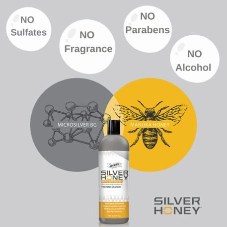 Silver Honey Rapid Skin Relief Medicated Shampoo, 16 oz