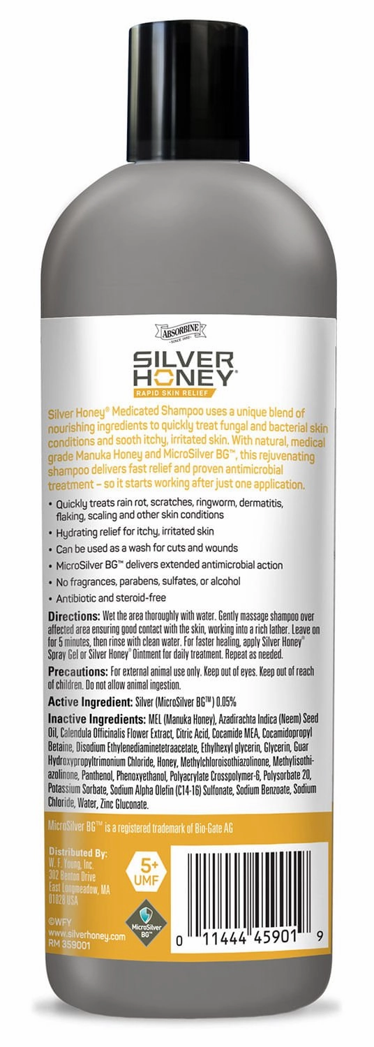 Silver Honey Rapid Skin Relief Medicated Shampoo, 16 oz