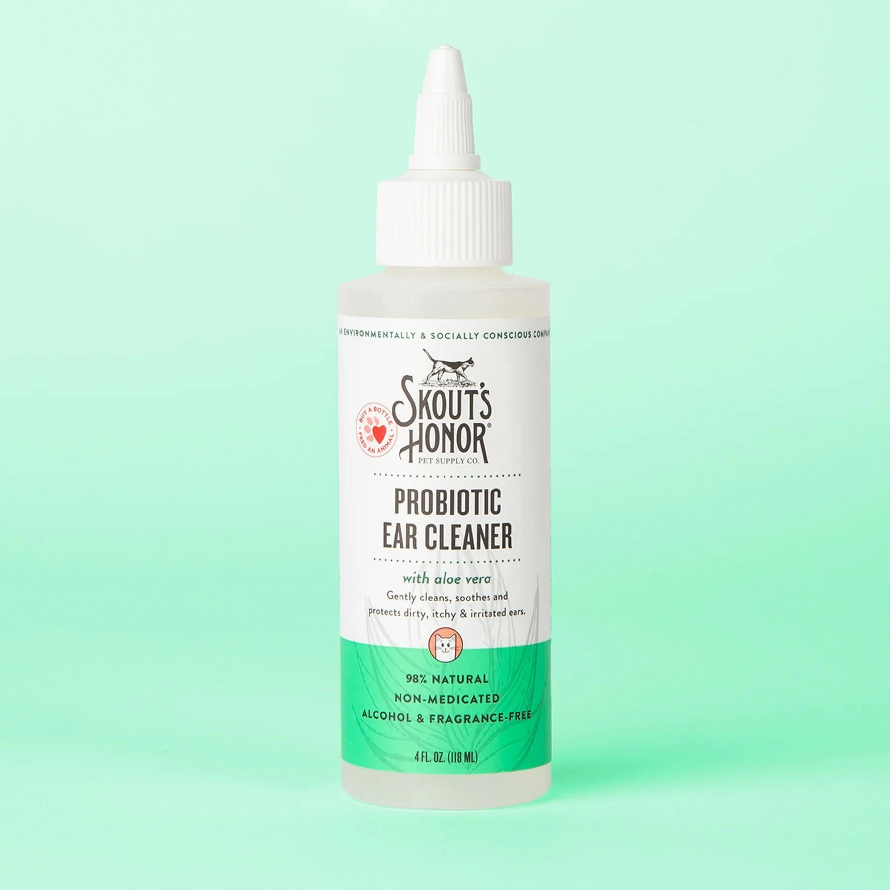 Skout's Honor Cat Probiotic Ear Cleaner, 4 oz