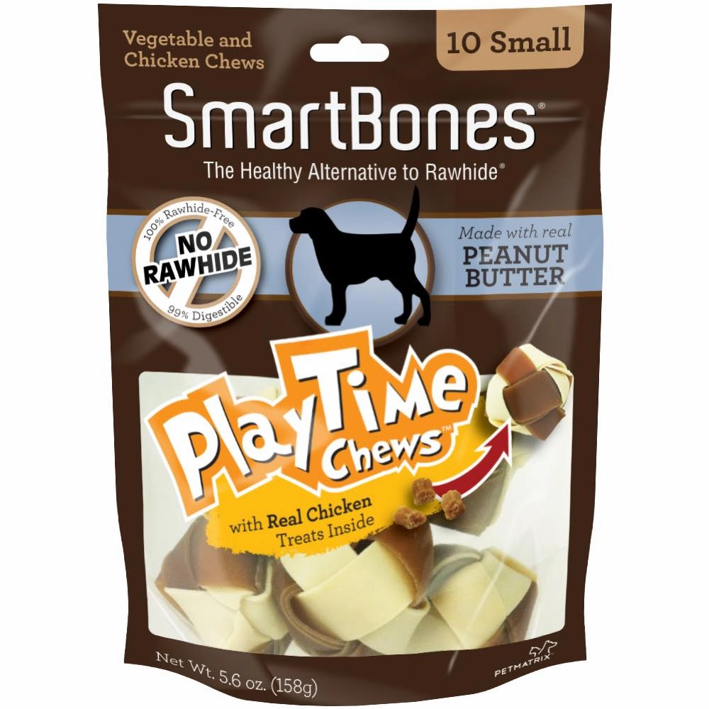 SmartBones PlayTime Peanut Butter Dog Chews