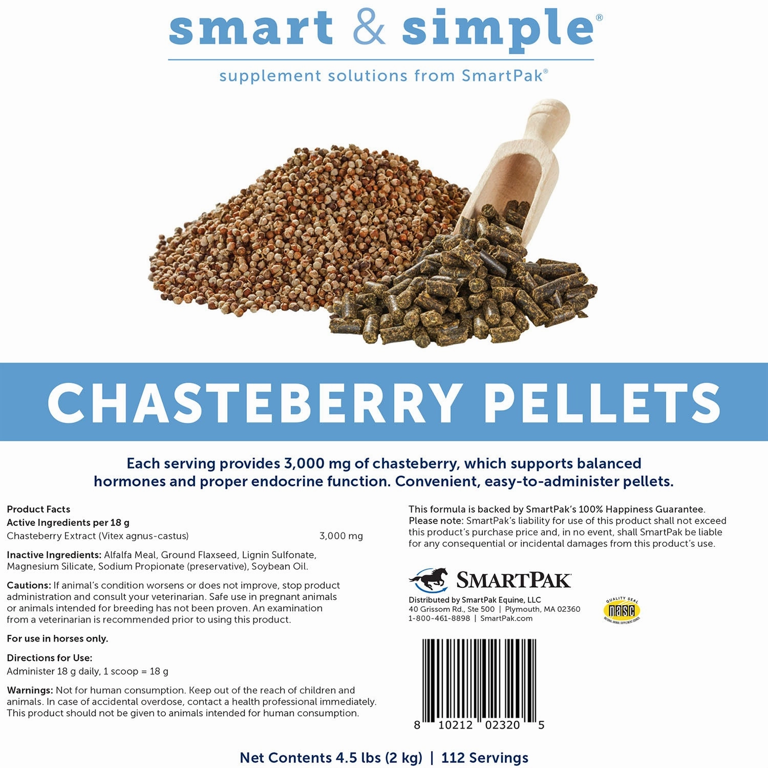 SmartEquine Smart & Simple Chasteberry Pellets