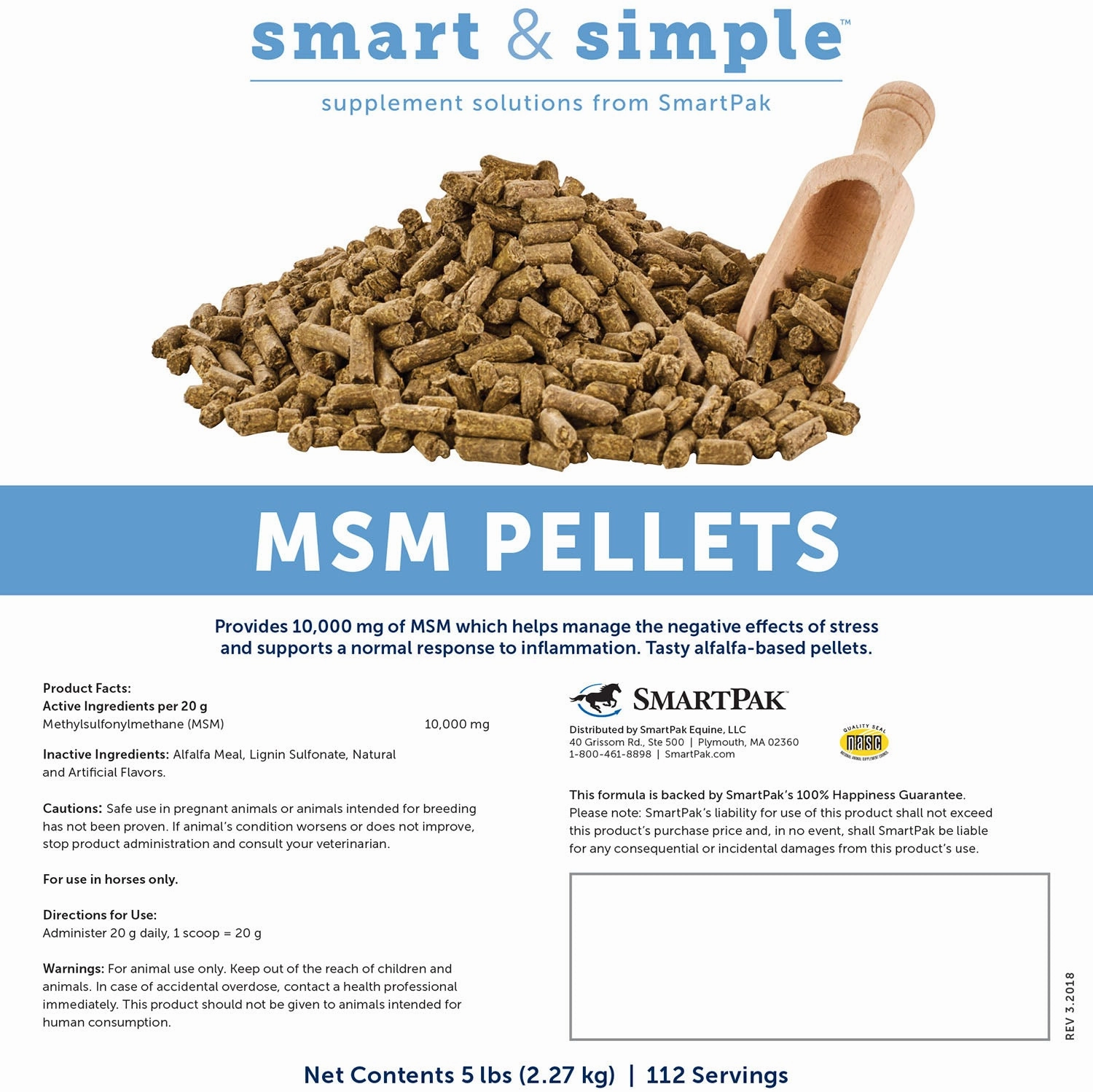 SmartEquine Smart & Simple MSM Pellets