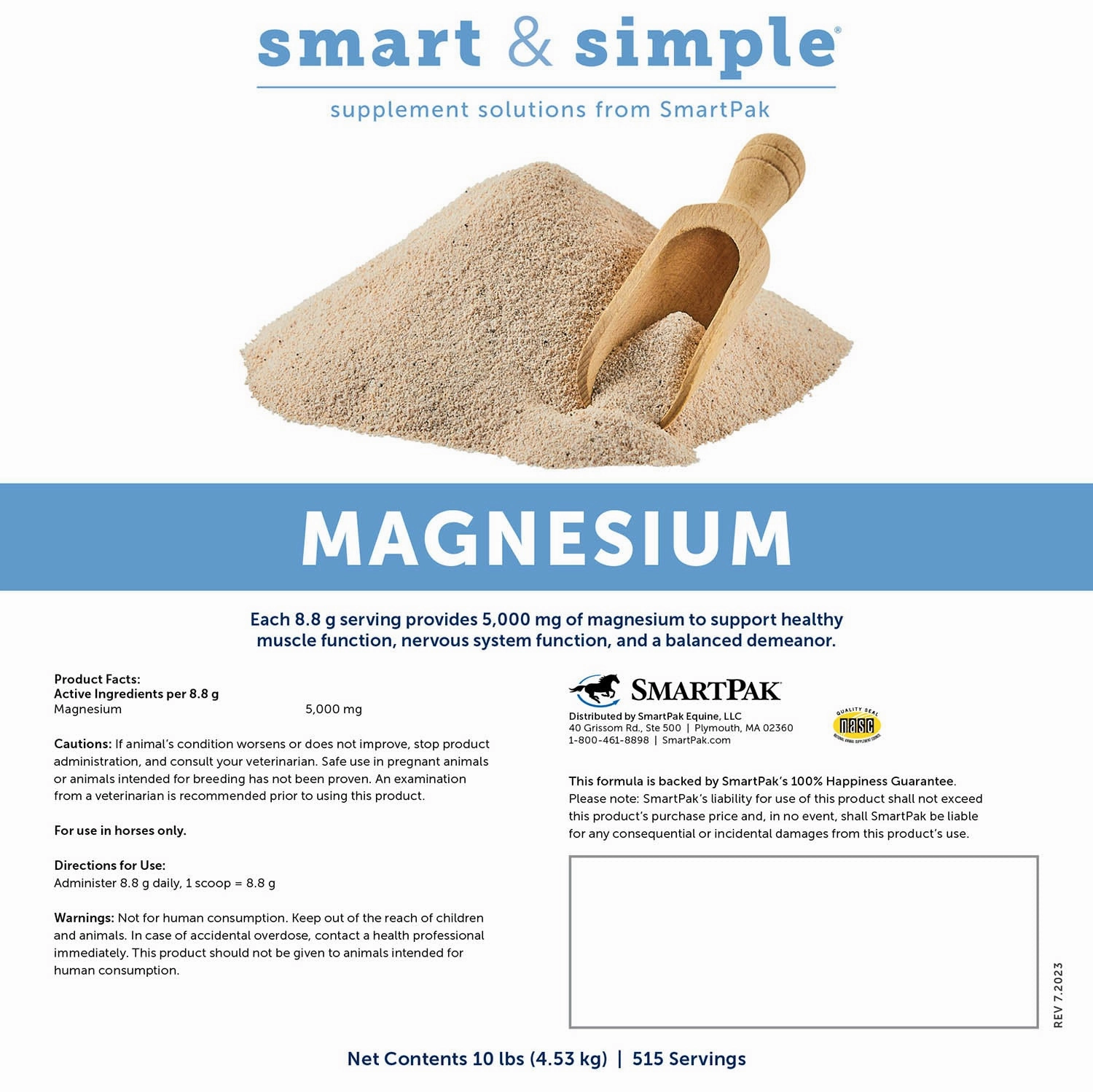SmartEquine Smart Magnesium Oxide Supplement for Horses