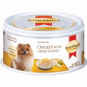 Smartheart Gold Chicken With Cheese In Jelly Canned Dog Food 80g