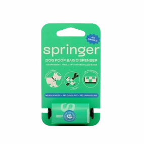 Springer Dog Poop Bag Dispenser Holder   Roll - Black