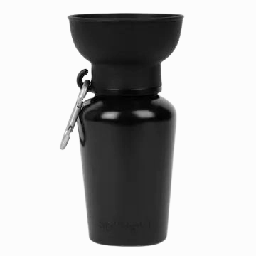 Springer Flip 20oz Dog Travel Water Bottle - Black