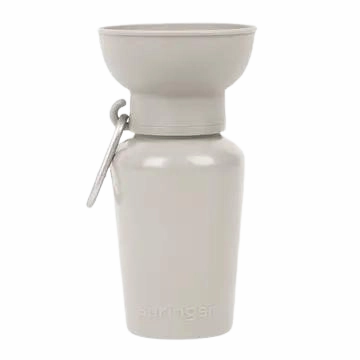 Springer Flip 20oz Dog Travel Water Bottle - White