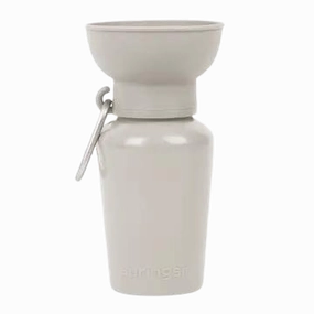 Springer Flip 20oz Dog Travel Water Bottle - White