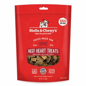 Stella & Chewys Beef Heart Single Ingredient Grain-Free Freeze-Dried Dog Treats 3oz