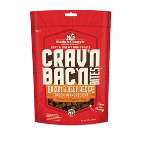 Stella & Chewys Crav'n Bac'n Bites Bacon & Beef Dog Treats 8.25oz