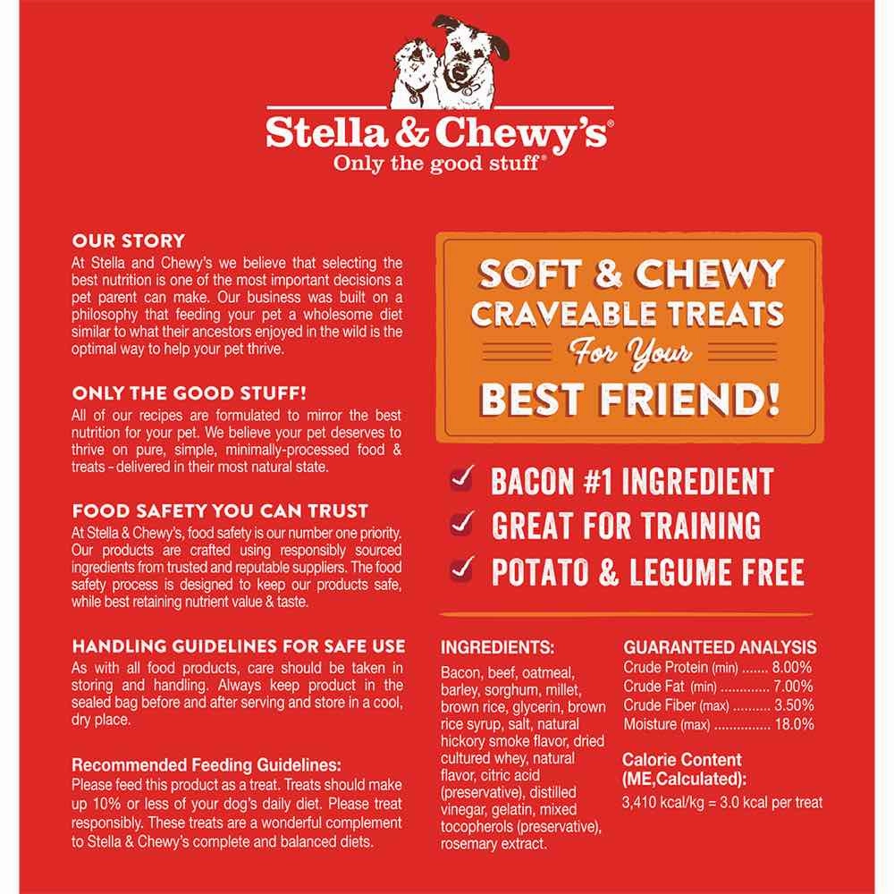 Stella & Chewys Crav'n Bac'n Bites Bacon & Beef Dog Treats 8.25oz