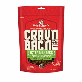 Stella & Chewys Crav'n Bac'n Bites Bacon & Duck Dog Treats 8.25oz