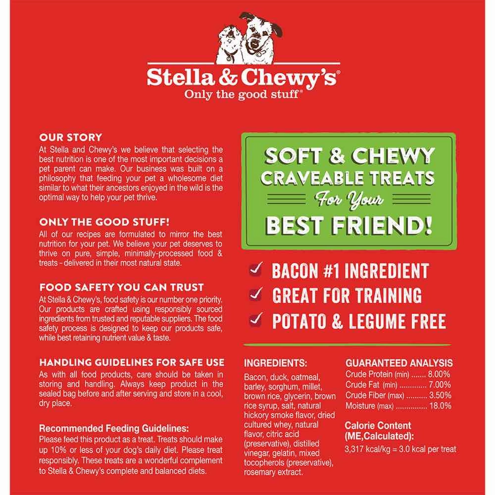 Stella & Chewys Crav'n Bac'n Bites Bacon & Duck Dog Treats 8.25oz