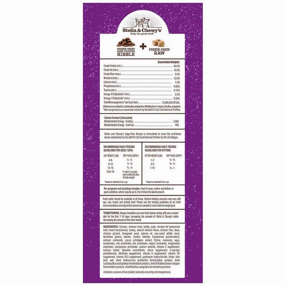 Stella & Chewys Freeze-Dried Raw Blend Kibble Cage Free Chicken Grain-Free Dry Cat Food