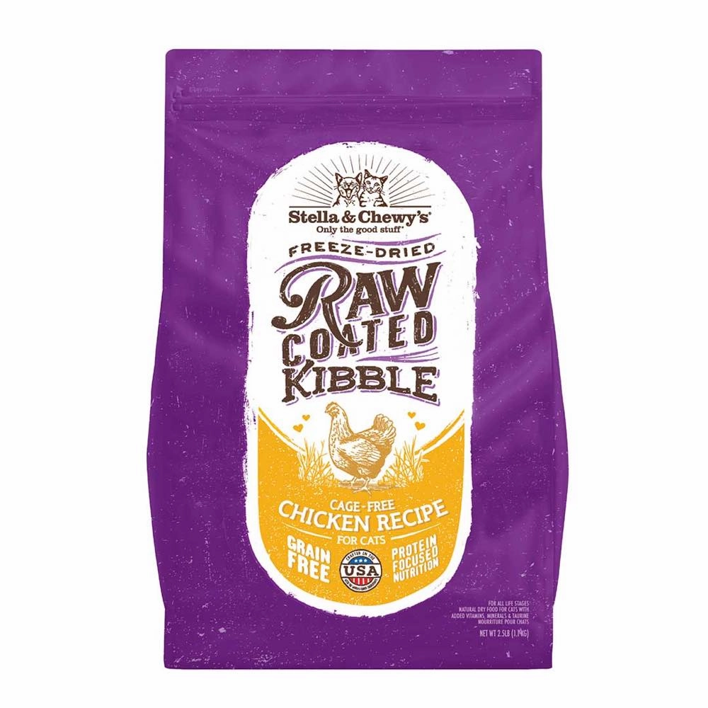 Stella & Chewys Freeze-Dried Raw Coated Kibble Chicken Grain-Free Dry Cat Food