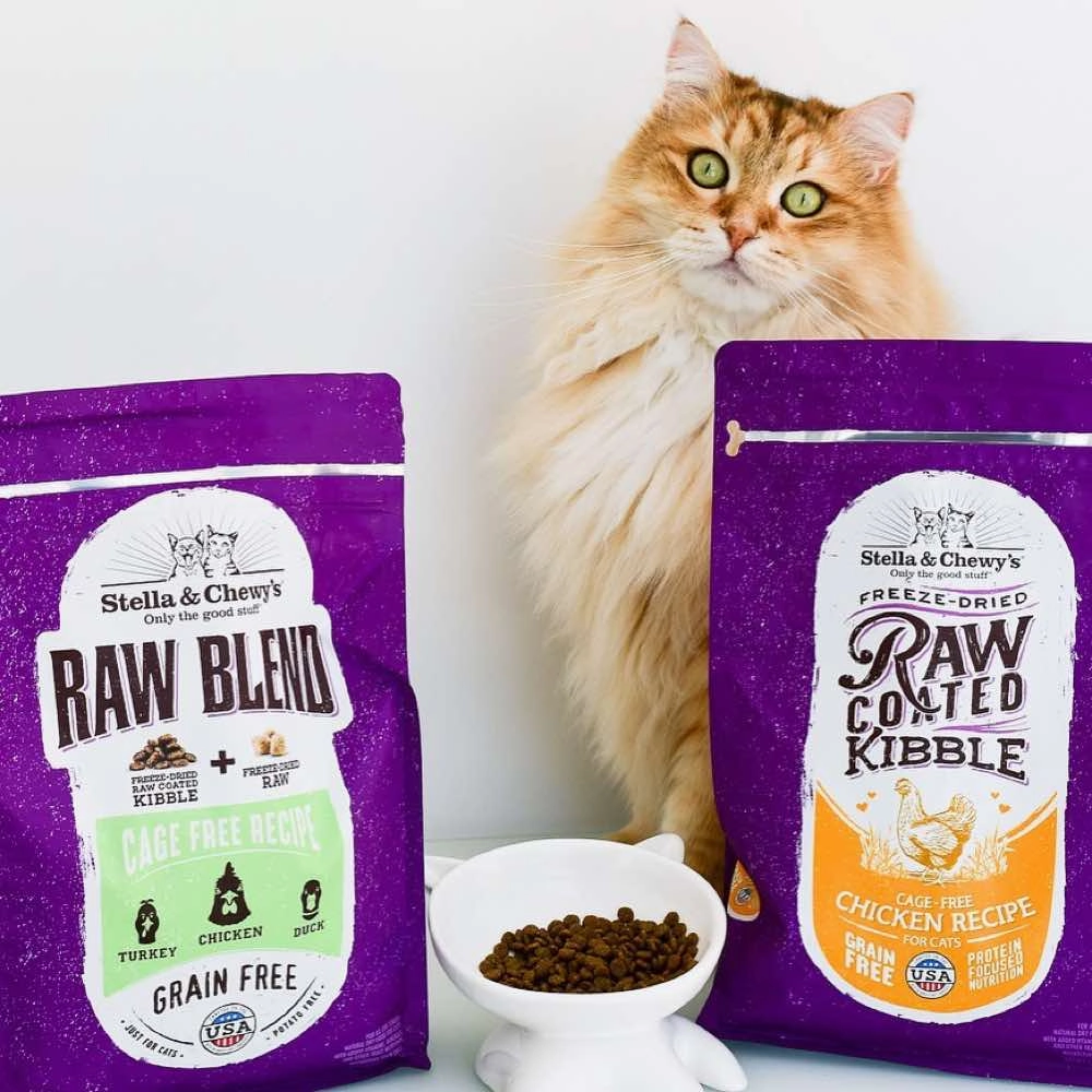 Stella & Chewys Freeze-Dried Raw Coated Kibble Chicken Grain-Free Dry Cat Food