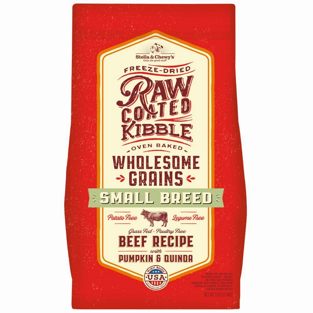 Stella & Chewys Freeze-Dried Raw Coated Kibble Wholesome Grains Beef Small Breed Dry Dog Food