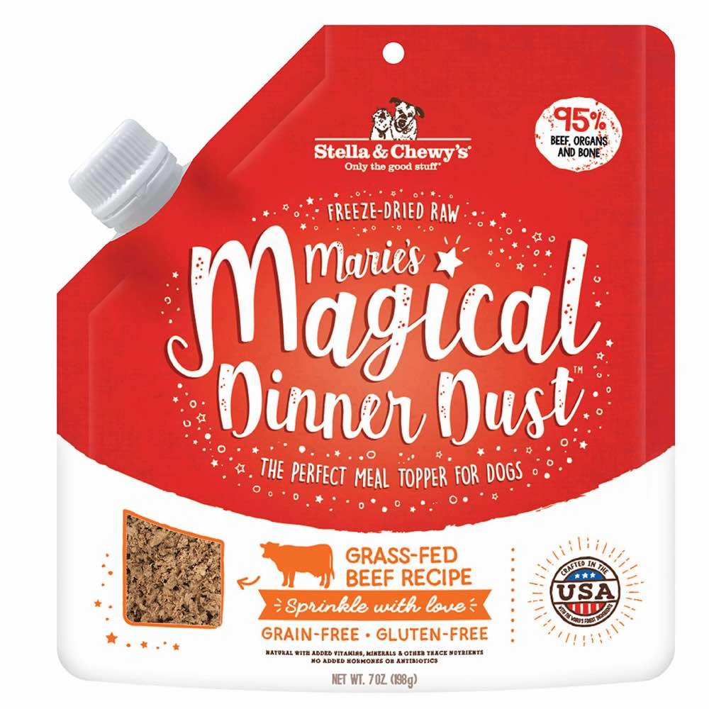 Stella & Chewys Maries Magical Dinner Dust Beef Grain Free Freeze-Dried Raw Dog Food 7oz