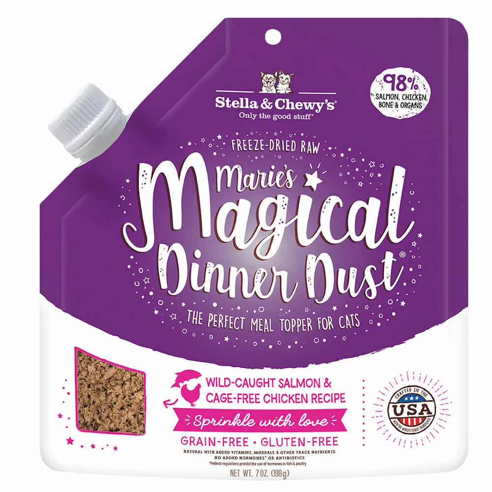 Stella & Chewys Maries Magical Dinner Dust Salmon & Chicken Freeze-Dried Cat Food Topper 7oz