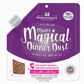 Stella & Chewys Maries Magical Dinner Dust Salmon & Chicken Freeze-Dried Cat Food Topper 7oz