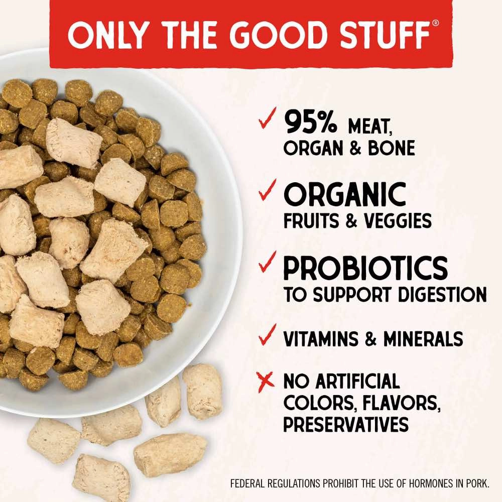 Stella & Chewys Meal Mixers Purely Pork Freeze-Dried Dog Food 18oz