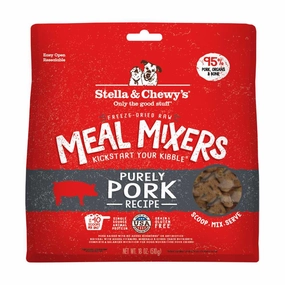 Stella & Chewys Meal Mixers Purely Pork Freeze-Dried Dog Food 18oz