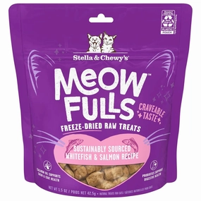 Stella & Chewys Meowfulls White Fish & Salmon Recipe Freeze-Dried Cat Treats 1.5oz