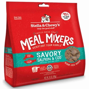 Stella & Chewys Savory Salmon & Cod Meal Mixers Grain-Free Freeze-Dried Raw Dog Food