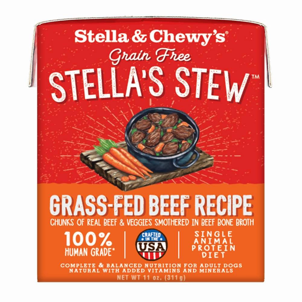 Stella & Chewys Stellas Stew Grass-Fed Beef Grain-Free Adult Wet Dog Food 11oz