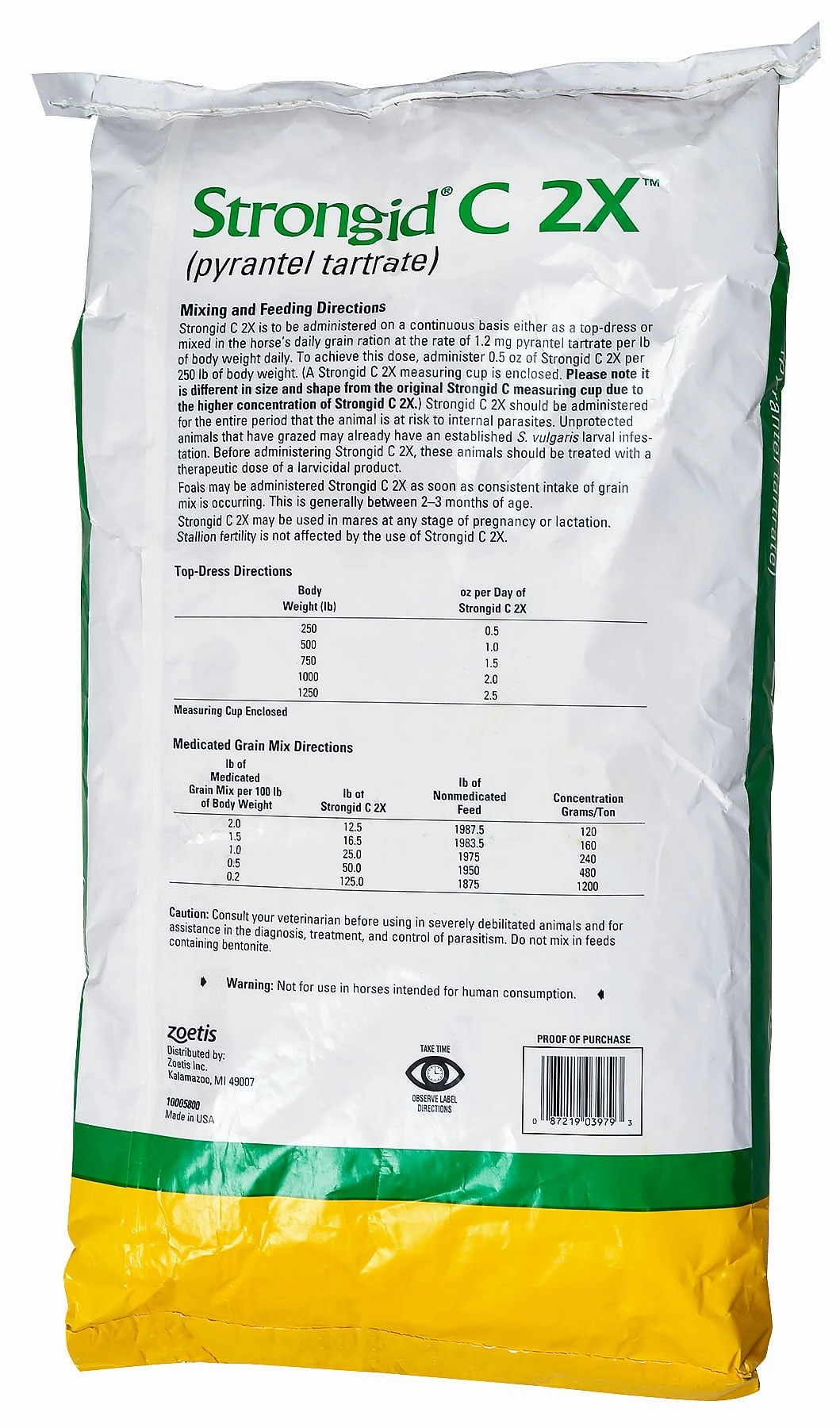 Strongid C 2X  Concentrated Daily Equine Anthelmintic