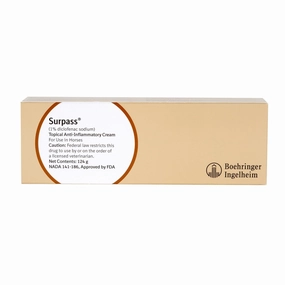Surpass (1% diclofenac sodium) Topical Cream for Horses, 124 gm/1 Tube
