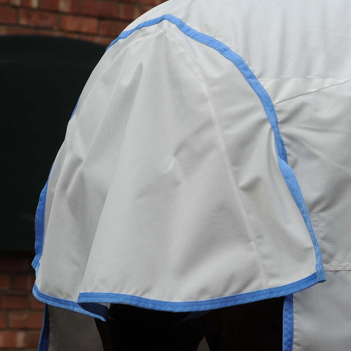 Sweet Itch Shield Combo Neck Horse Fly Sheet, White/Blue