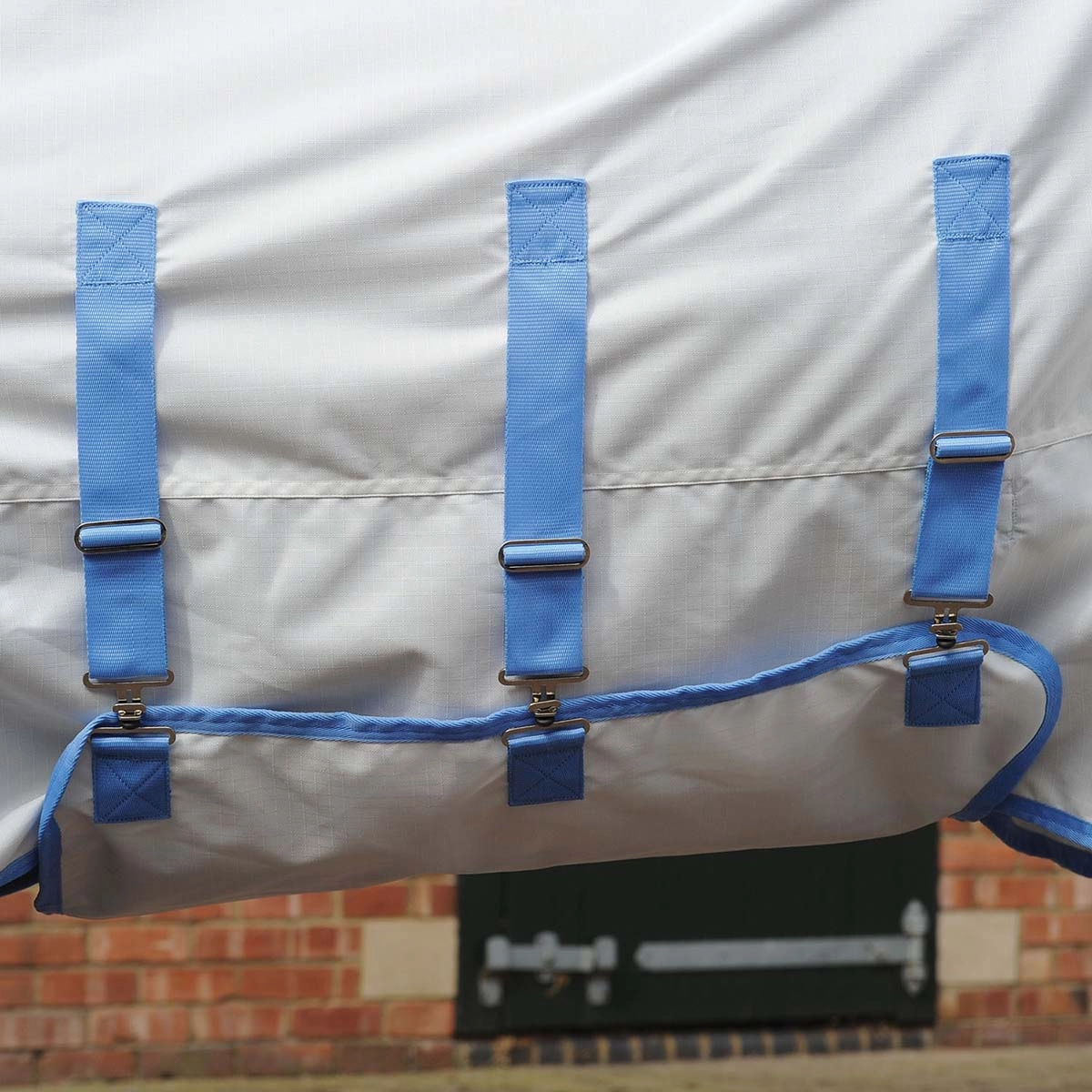 Sweet Itch Shield Combo Neck Horse Fly Sheet, White/Blue