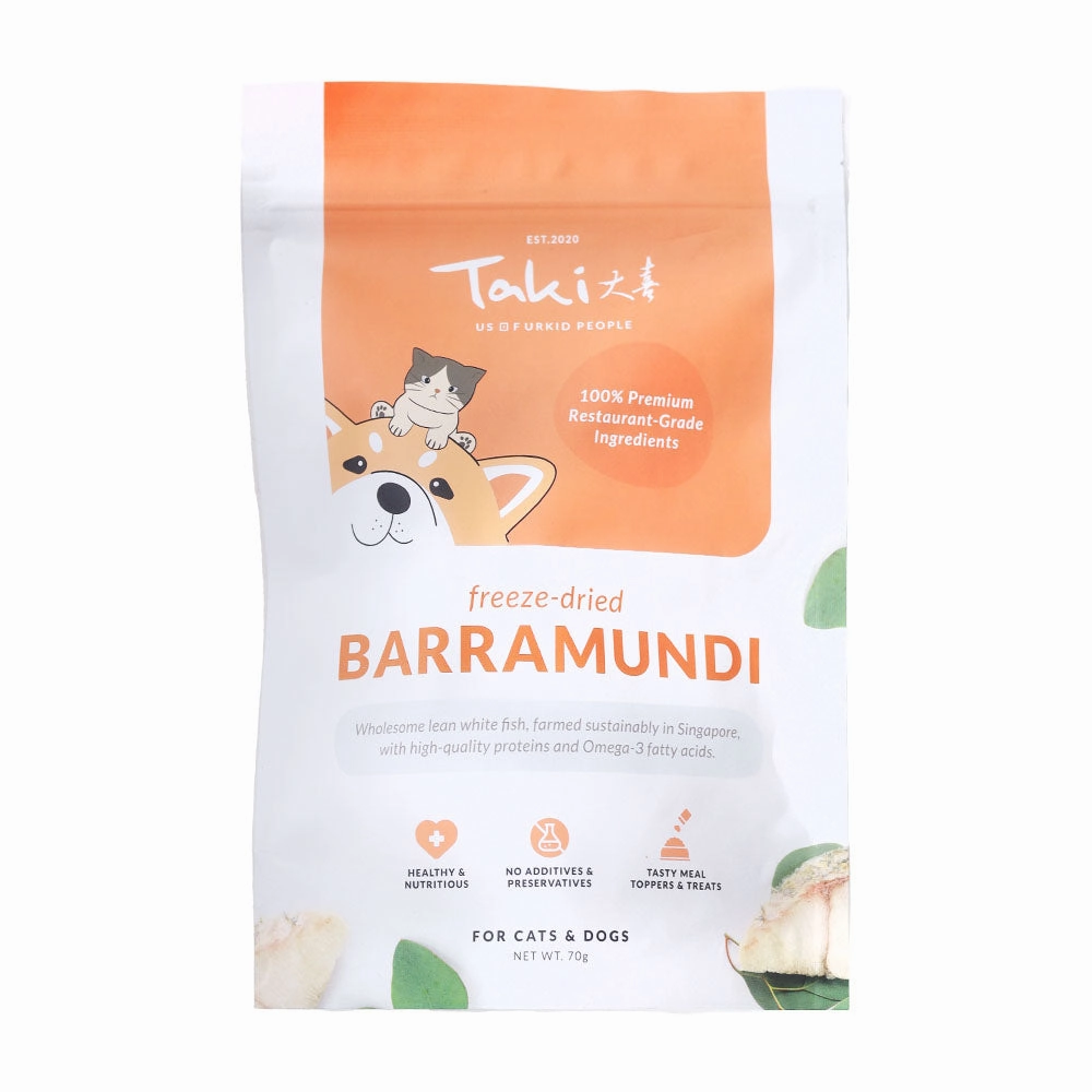 Taki Barramundi Fish Freeze-Dried Treats For Cats & Dogs 70g