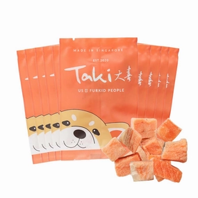 Taki King Salmon Freeze-Dried Treats For Cats & Dogs (10 Packets) 90g