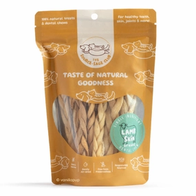 The Source-Sage Club Braided Lamb Skin Dog Treats 100g