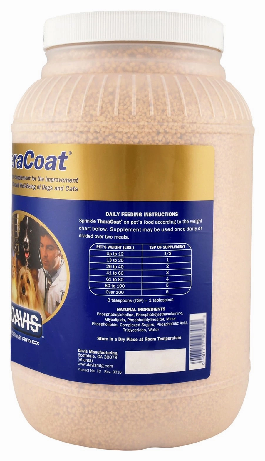 TheraCoat Skin & Coat Supplement for Dogs & Cats