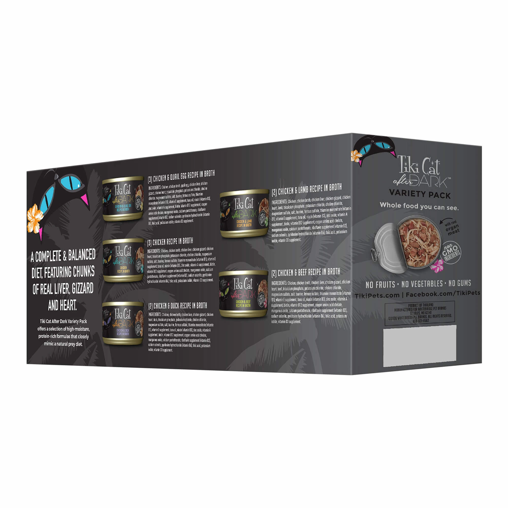Tiki Cat After Dark Wet Cat Food, Variety Pack
