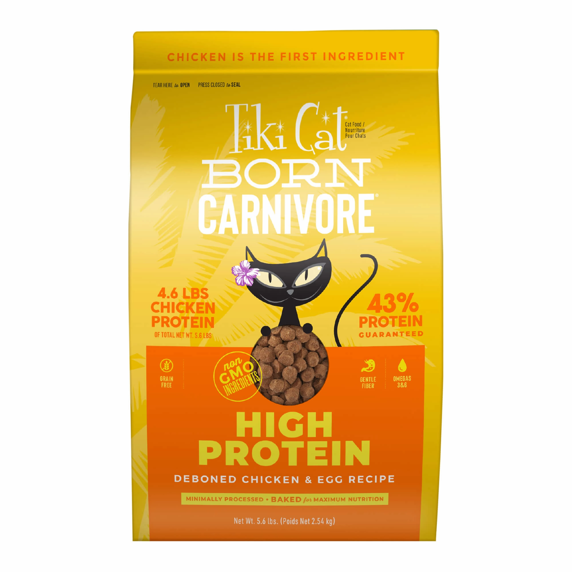 Tiki Cat Born Carnivore High Protein Dry Cat Food, Deboned Chicken & Egg