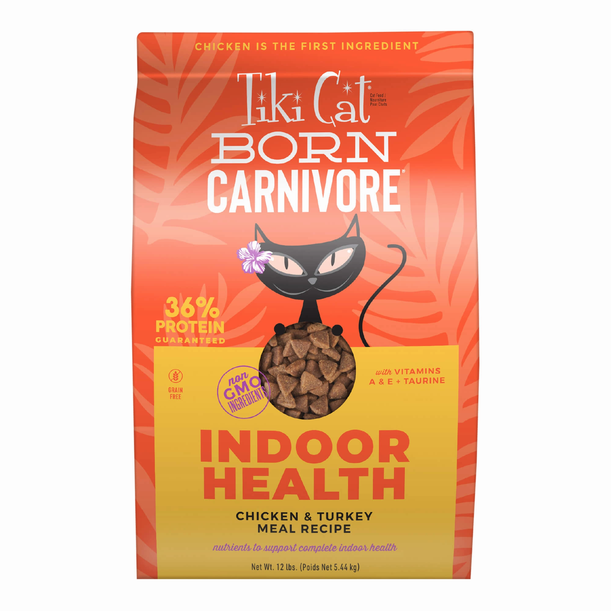Tiki Cat Born Carnivore Indoor Health Dry Cat Food, Chicken & Turkey Meal