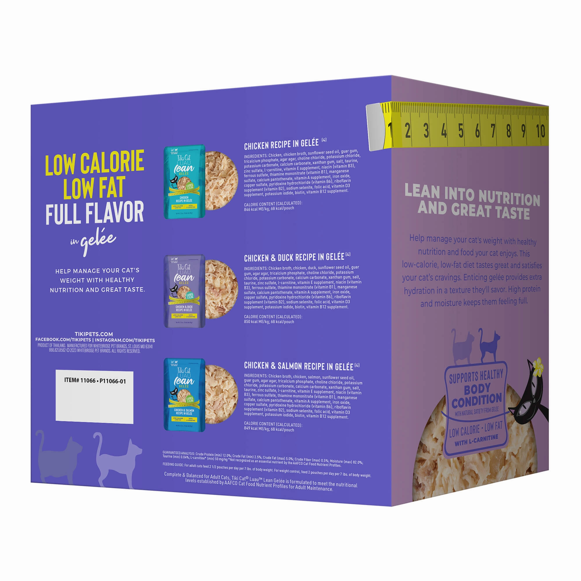 Tiki Cat Luau Lean Gelee Wet Cat Food, Variety Pack, 2.8 oz Pouch, 12 ct