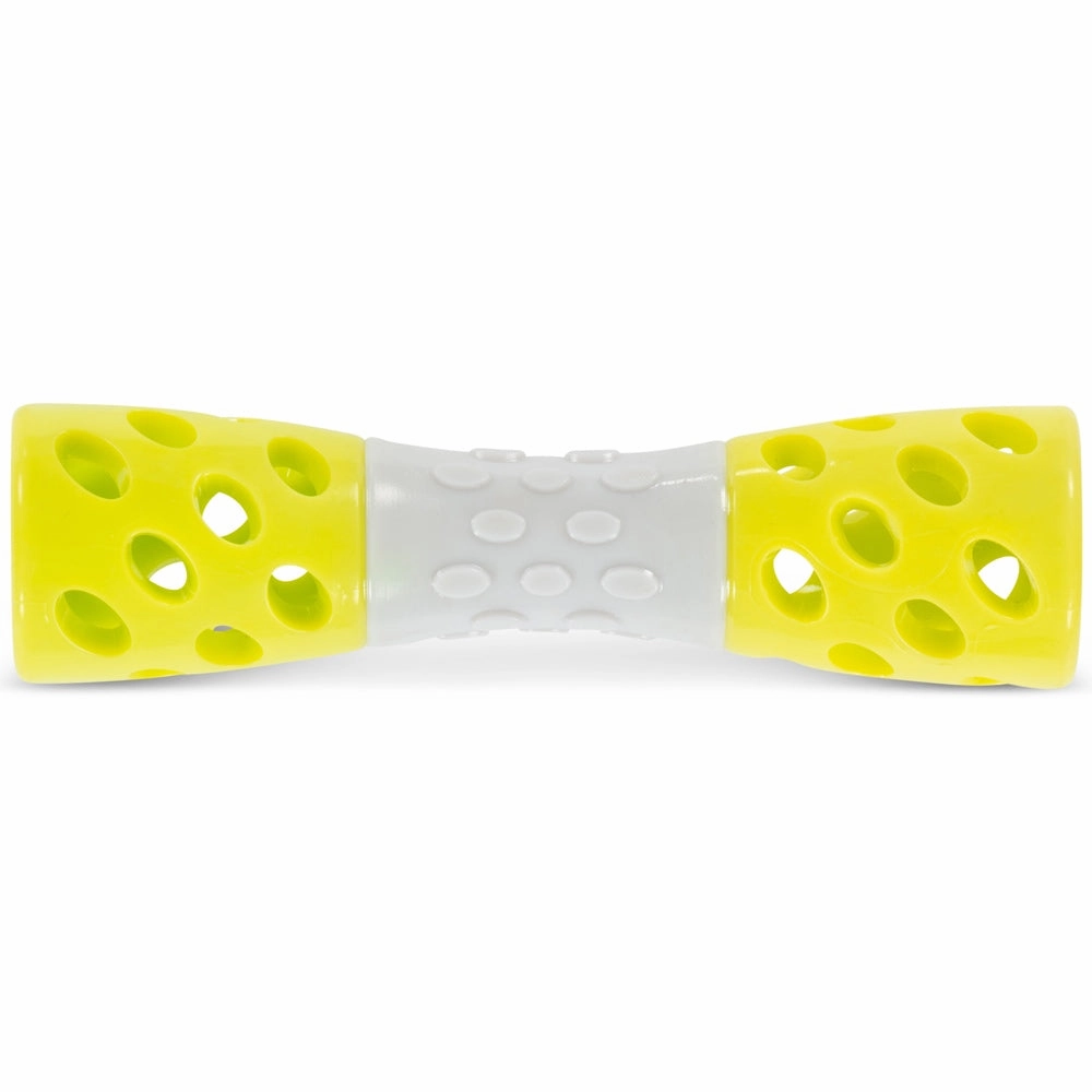Totally Pooched Toss'n Stuff Rubber Hourglass Dog Toy (Green)