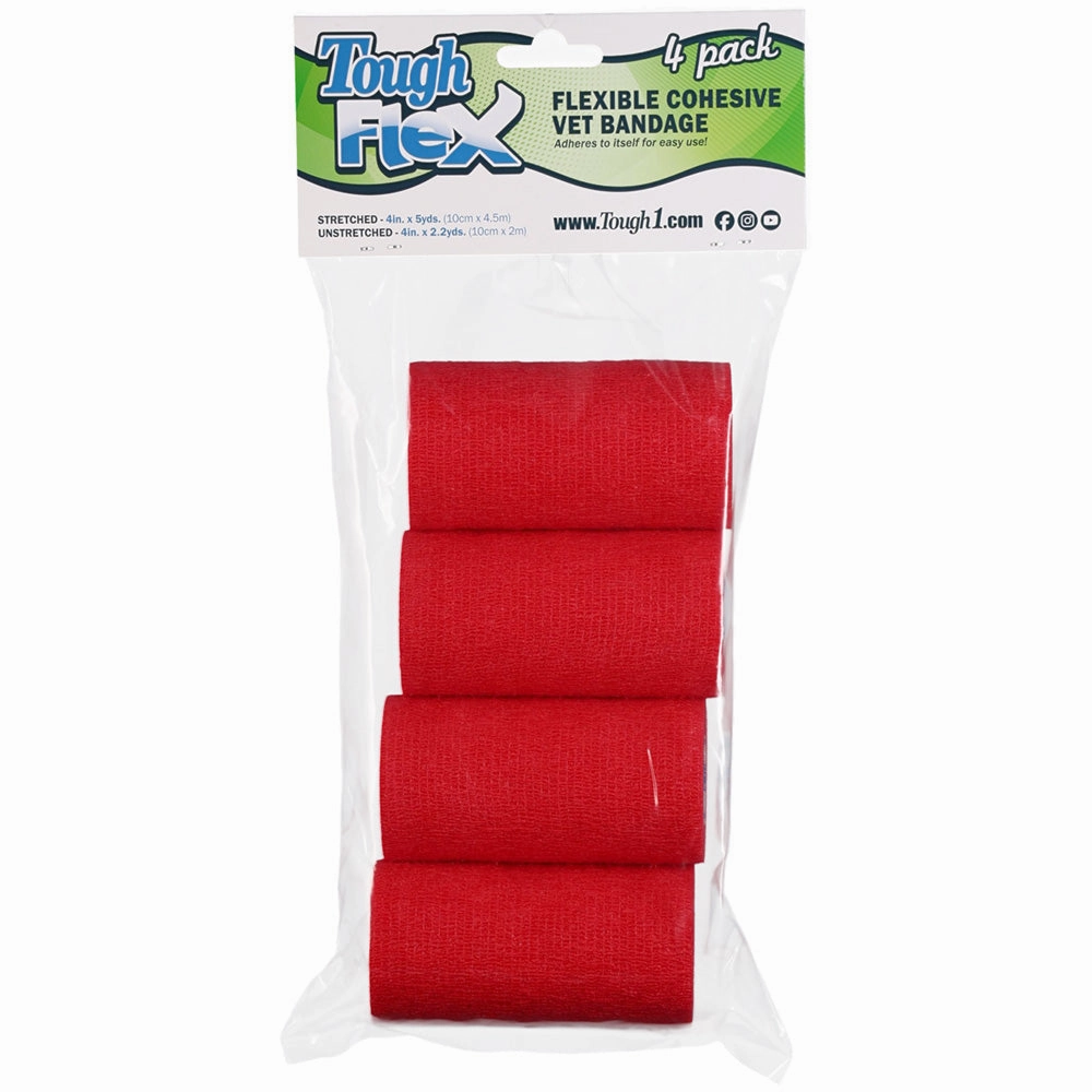 Tough Flex Cohesive Vet Bandages, 4 pk