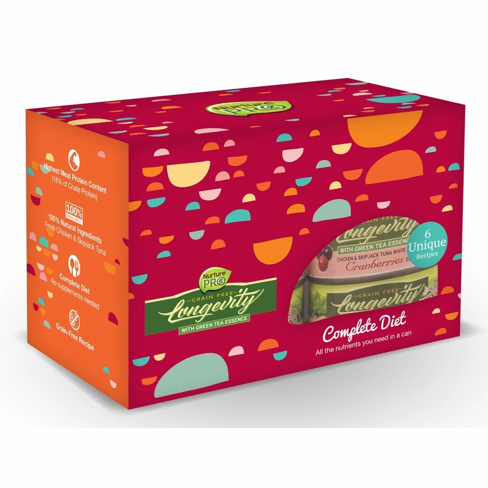 TRIAL SPECIAL 20% OFF: Nurture Pro Longevity Grain-Free Canned Cat Food Sampler Box