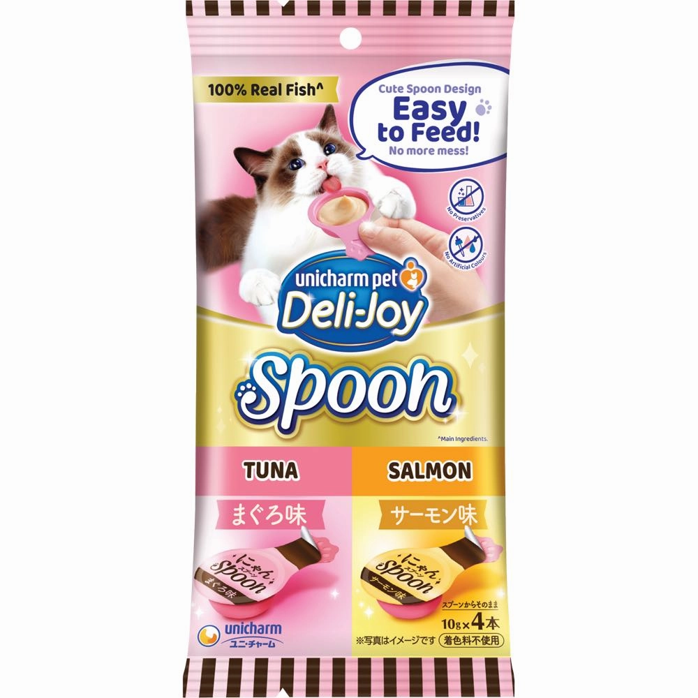 TRIAL SPECIAL 40% OFF (Exp Oct 25): Unicharm Deli-Joy Spoon Creamy Cat Treats 10g