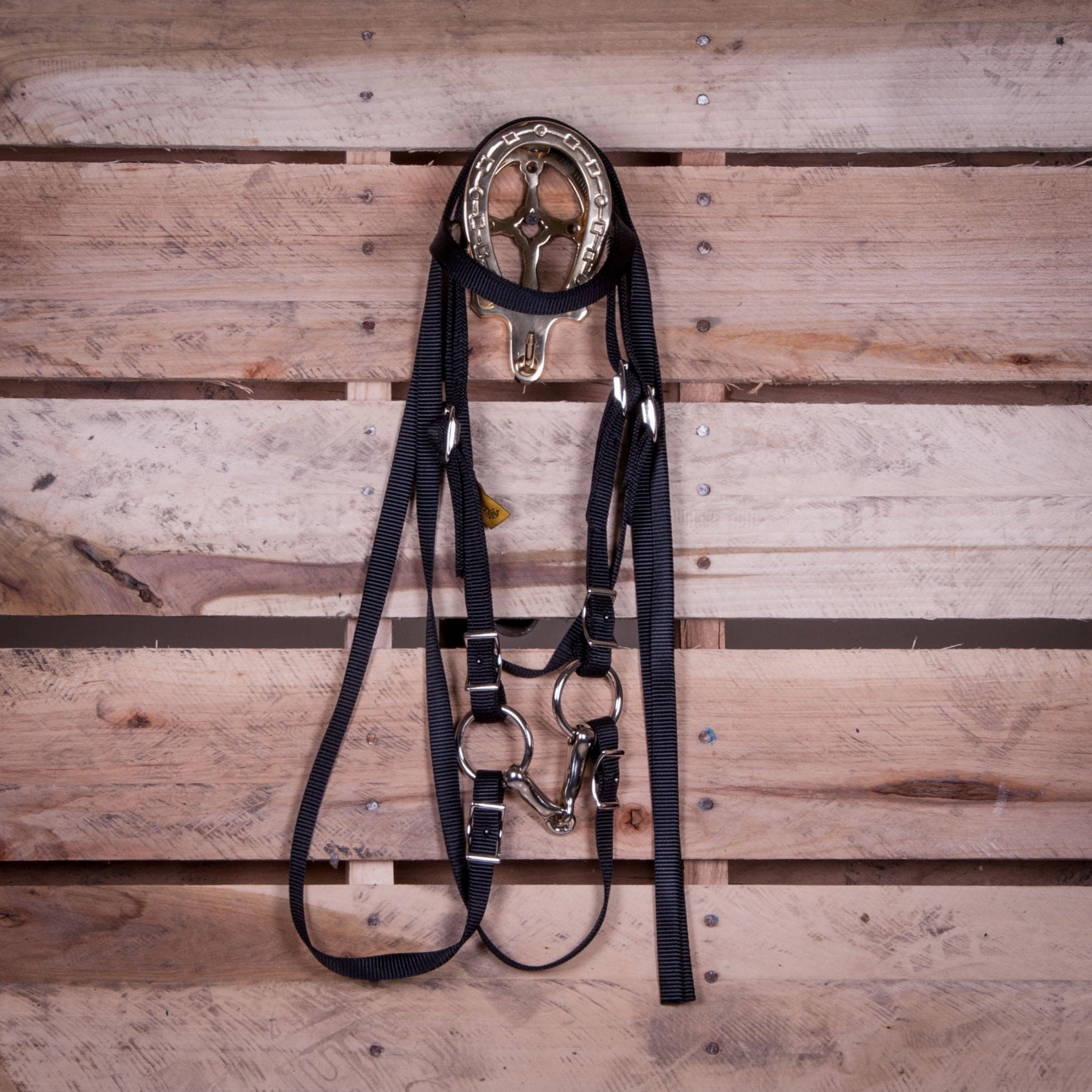 Triple E Miniature Nylon Headstall with Bit & Reins