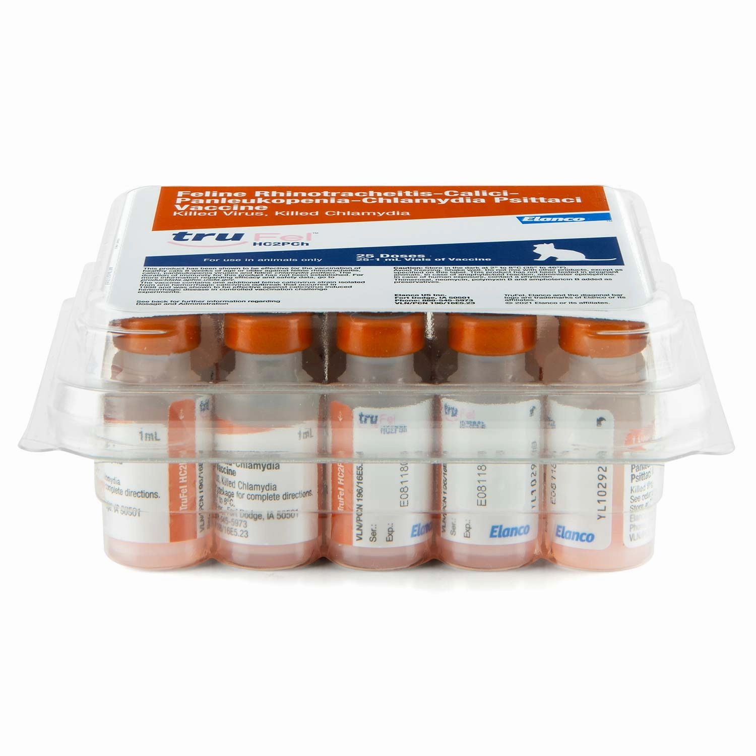 TruFel HC2PCh Cat Vaccine (formerly Fel-O-Vax IV   CaliciVax), 25 Single Doses