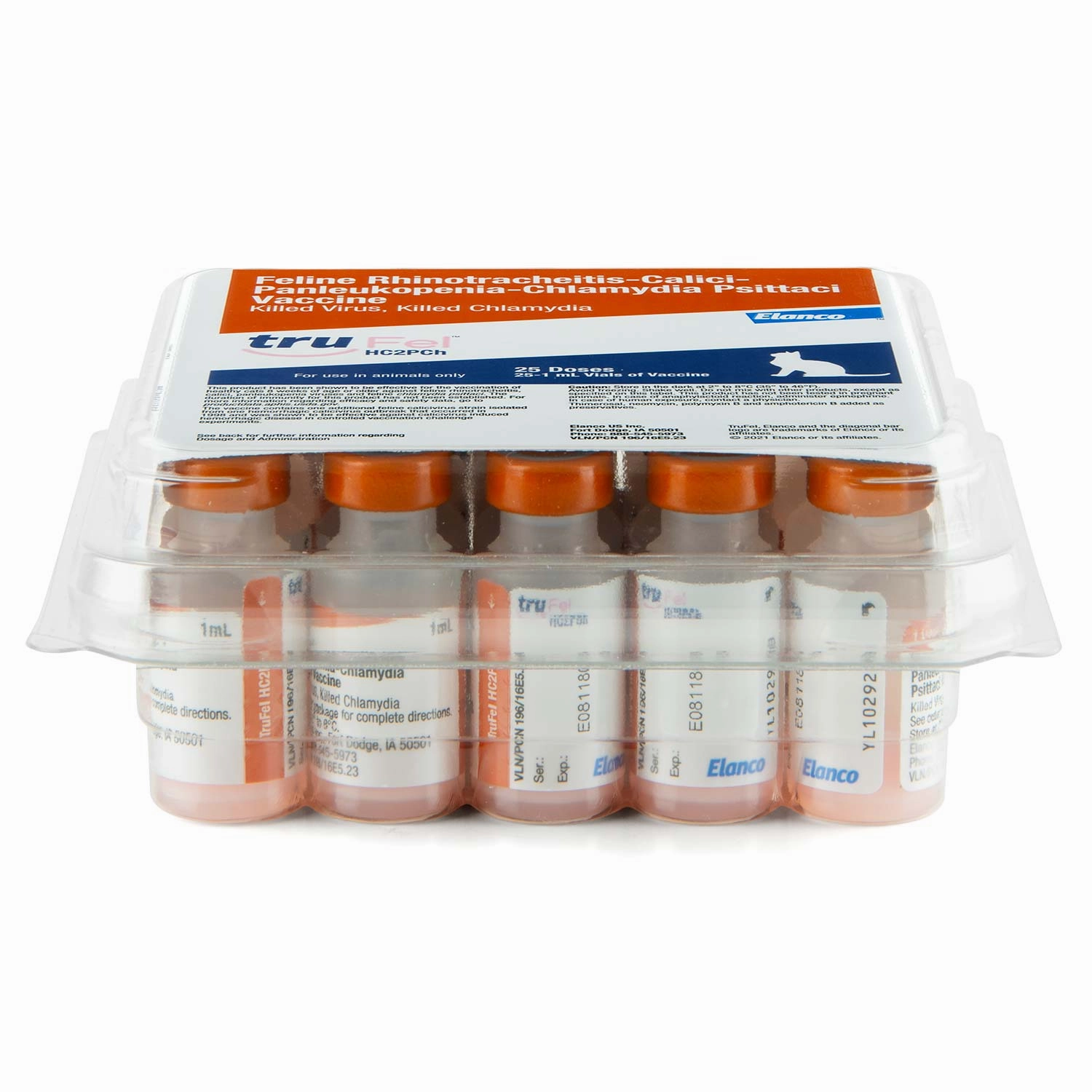 TruFel HC2PCh Cat Vaccine (formerly Fel-O-Vax IV   CaliciVax), 25 Single Doses