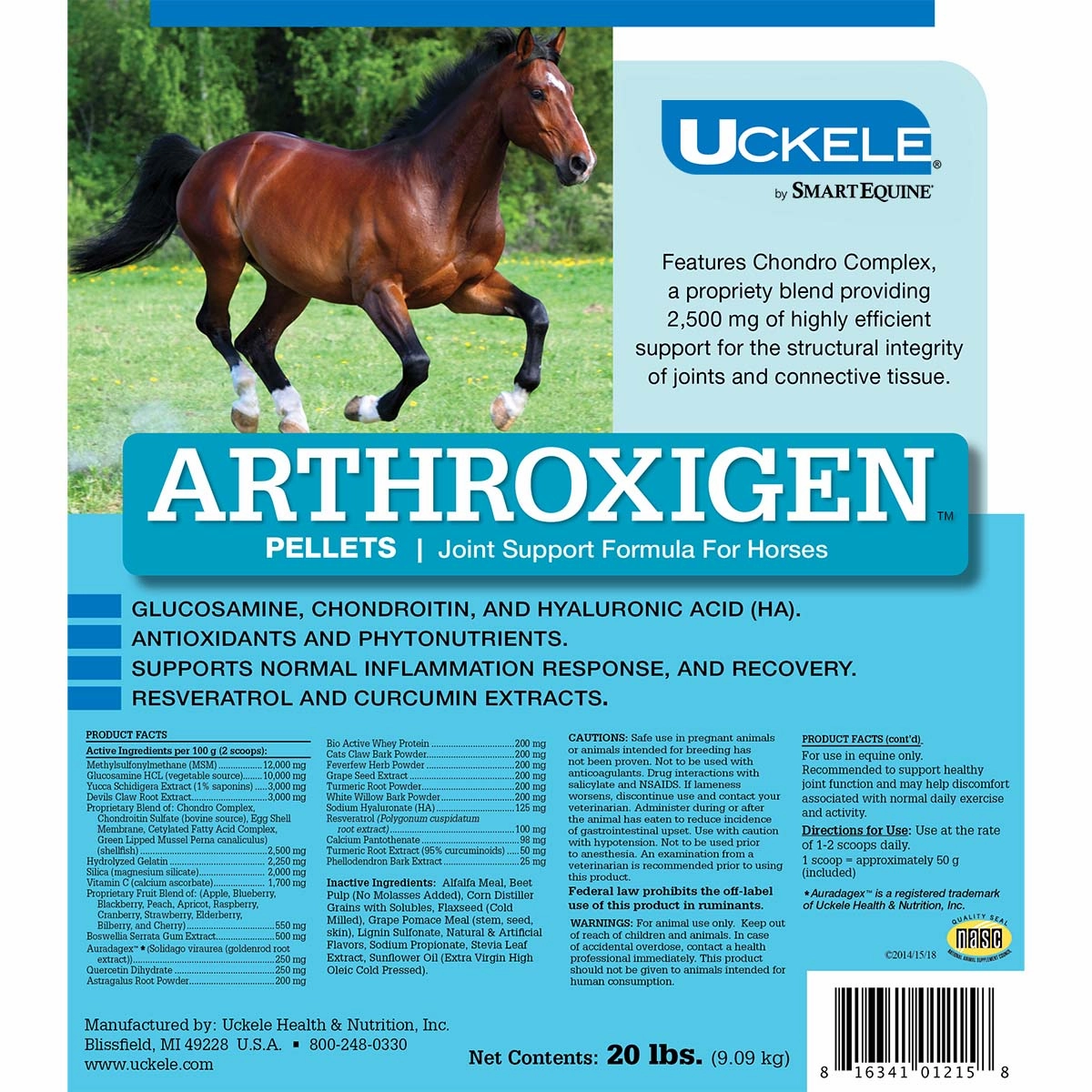 Uckele Arthroxigen Joint Support Formula for Horses, Pellets